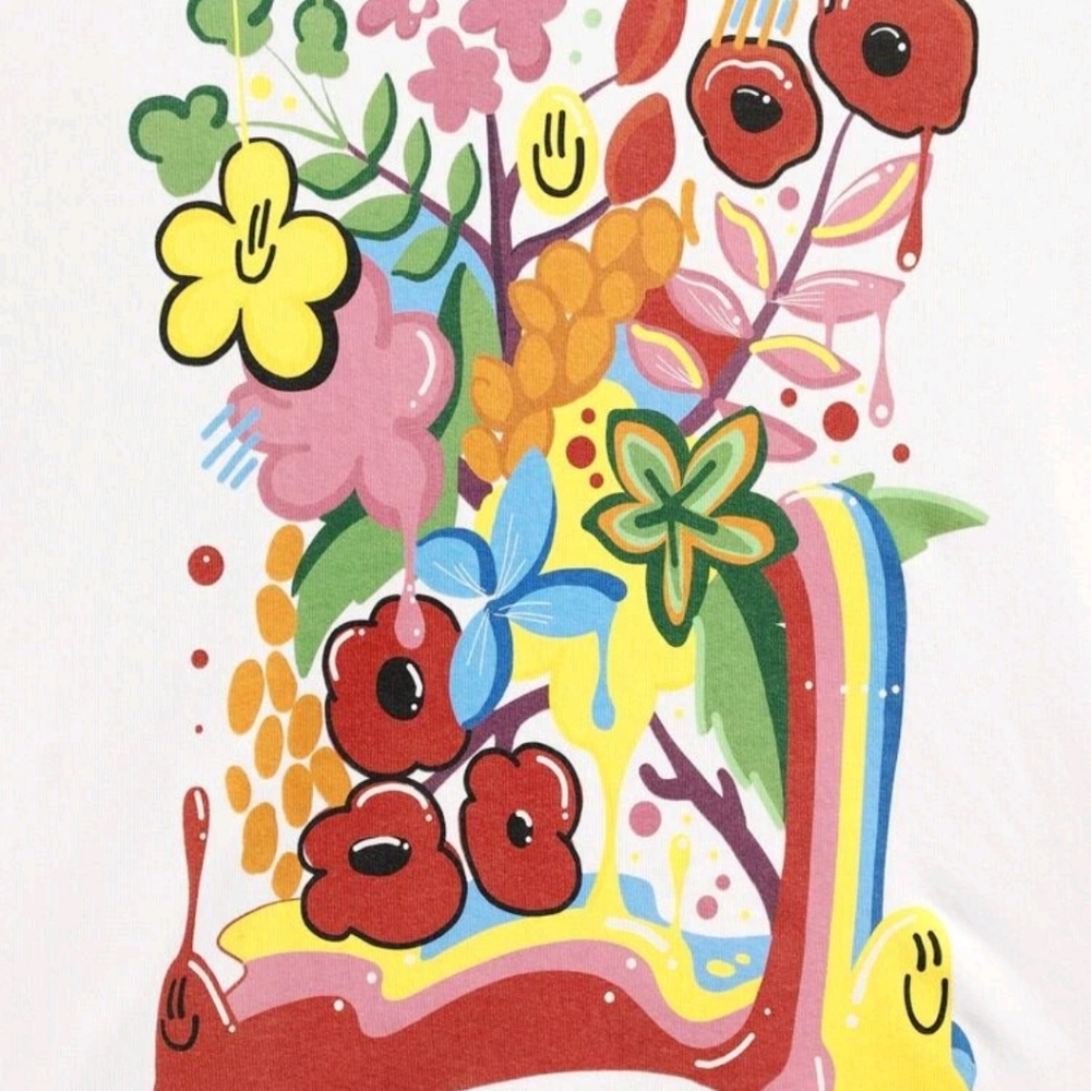 Contrast Trim Floral Print Pullover - Picture 5 of 6